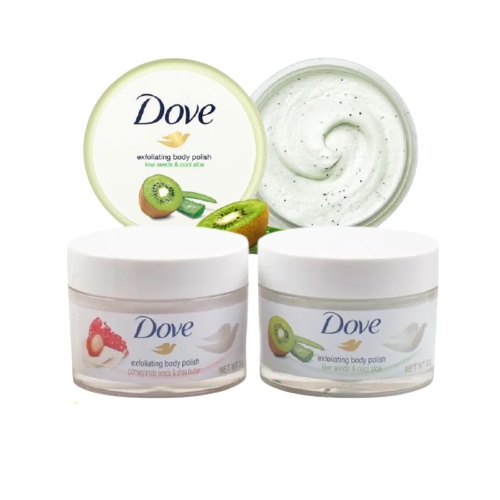 Set 2 hũ 50g đủ mùi giúp da mịn màng chiết xuất từ thiên nhiên Tẩy Da Chết Body Dove Exfoliating Body