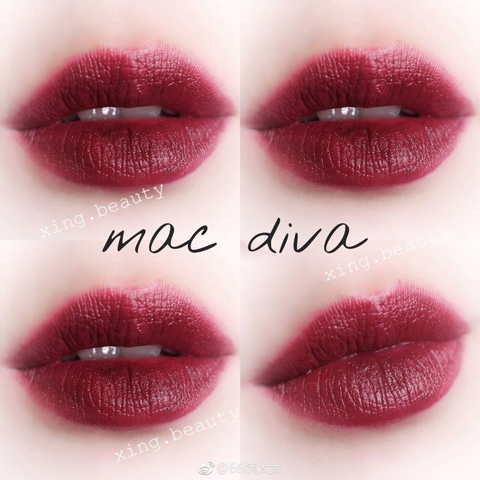 Son MAC màu Diva - Chili - Lady - Danger - Russian Red - Mehr - Relentlessly Red mini