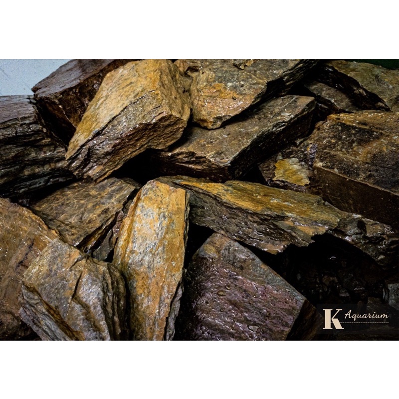 Đá Trầm Tích Vàng Vân Gỗ | Trang Trí Setup Bể Thủy Sinh, Biotope, ....| Mua Nhiều Giảm Giá