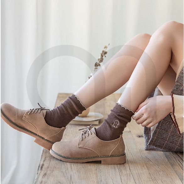 Tất Vớ Cổ Cao Nữ Tone Nhiều Màu Họa Tiết Bé Ciu Dễ Thương Thời Trang Đẹp Vải Cotton