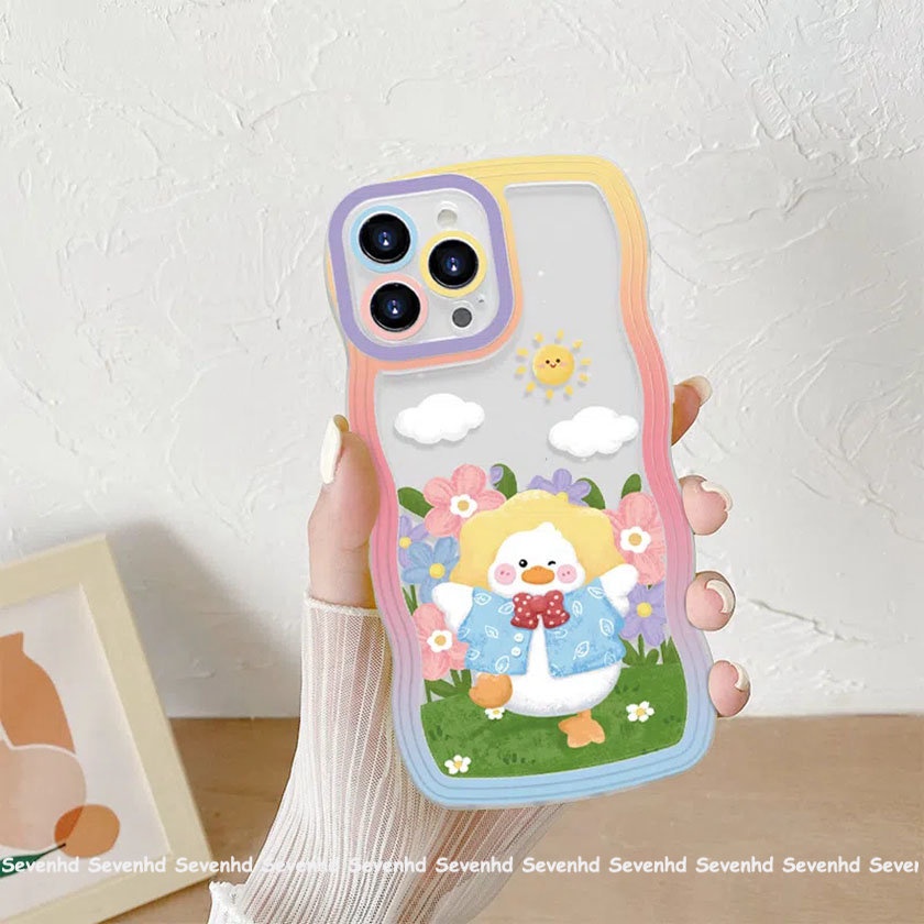 Ốp Điện Thoại Mềm Hình Vịt Hoạt Hình Cho iPhone 14 13 12 11 Pro Max Xs Max Xr X 7 8 6 6s +