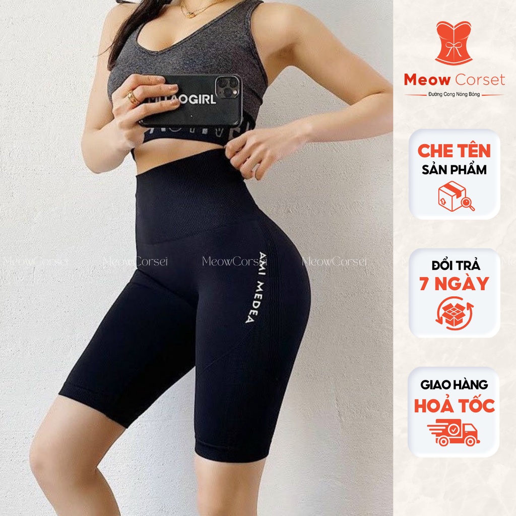 Quần tập gen bụng Ami đùi ngố cao cấp tập yoga, gym, zumba, aerobic [MEOW Corset]
