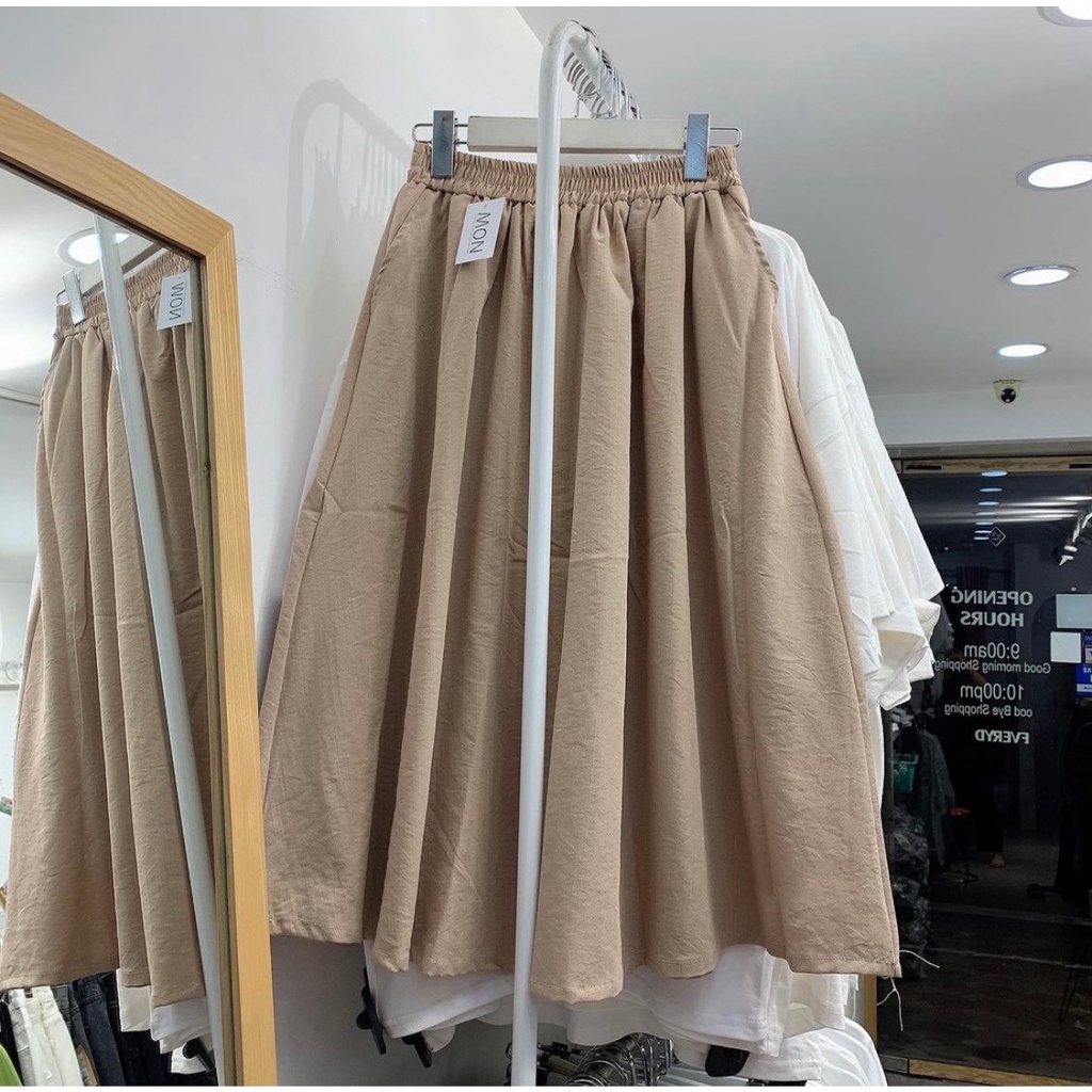Chân váy đũi màu Nâu- Hàng chất lượng cao | BigBuy360 - bigbuy360.vn