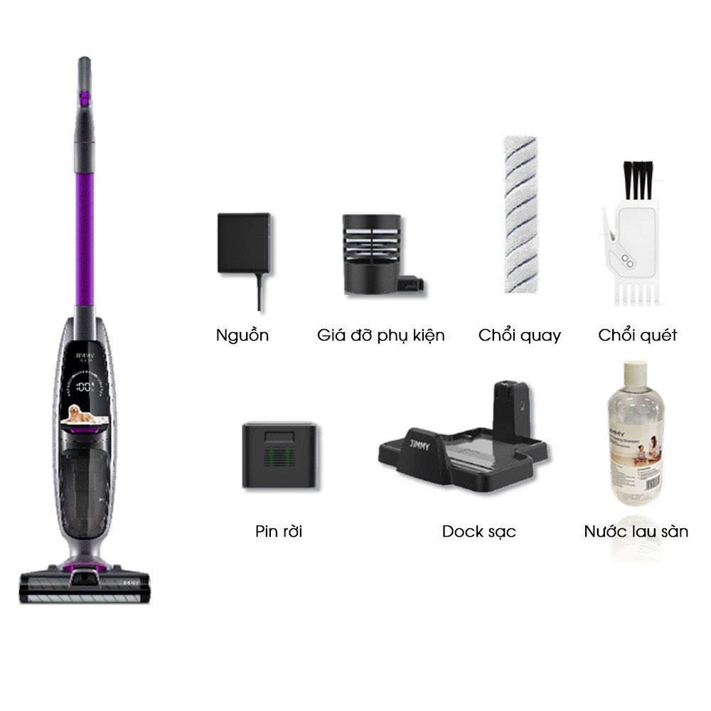 JIMMY H8/ H8 PRO Handheld Wireless Vacuum Cleaner máy hút bụi không dây hút mạnh 24000PA - Ngoc Vien Store