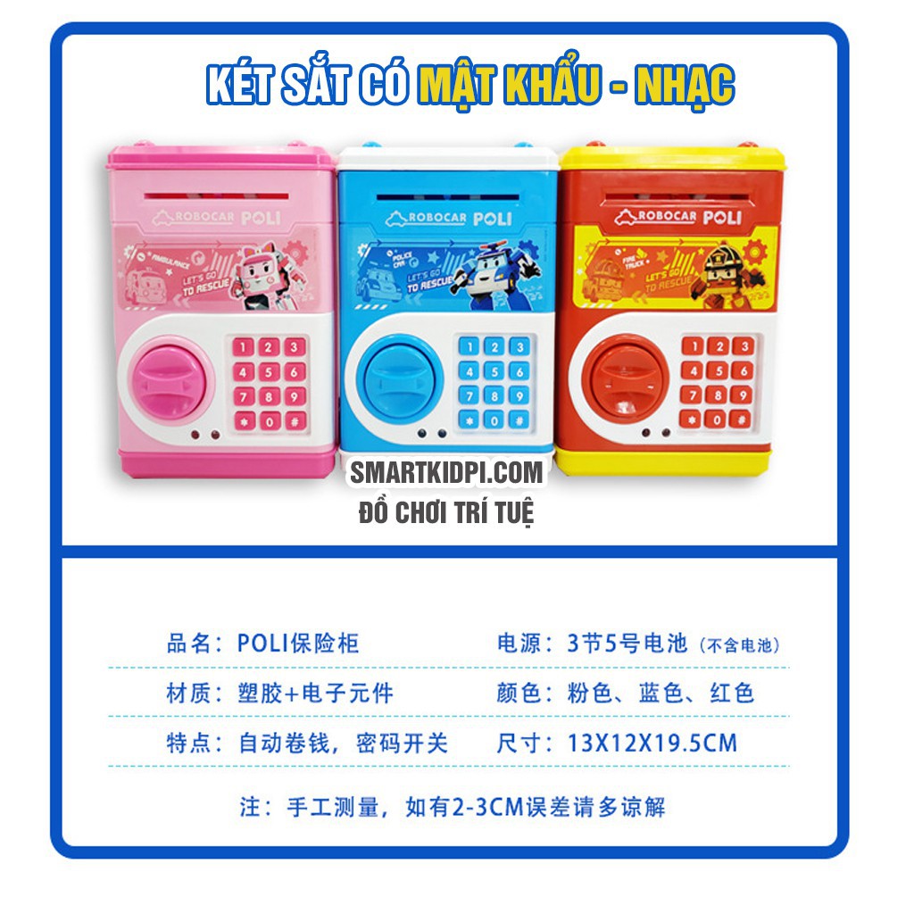 Két sắt vân tay điện tử mini tiết kiệm tiền - Siêu dễ thương - Quà tặng cho bé