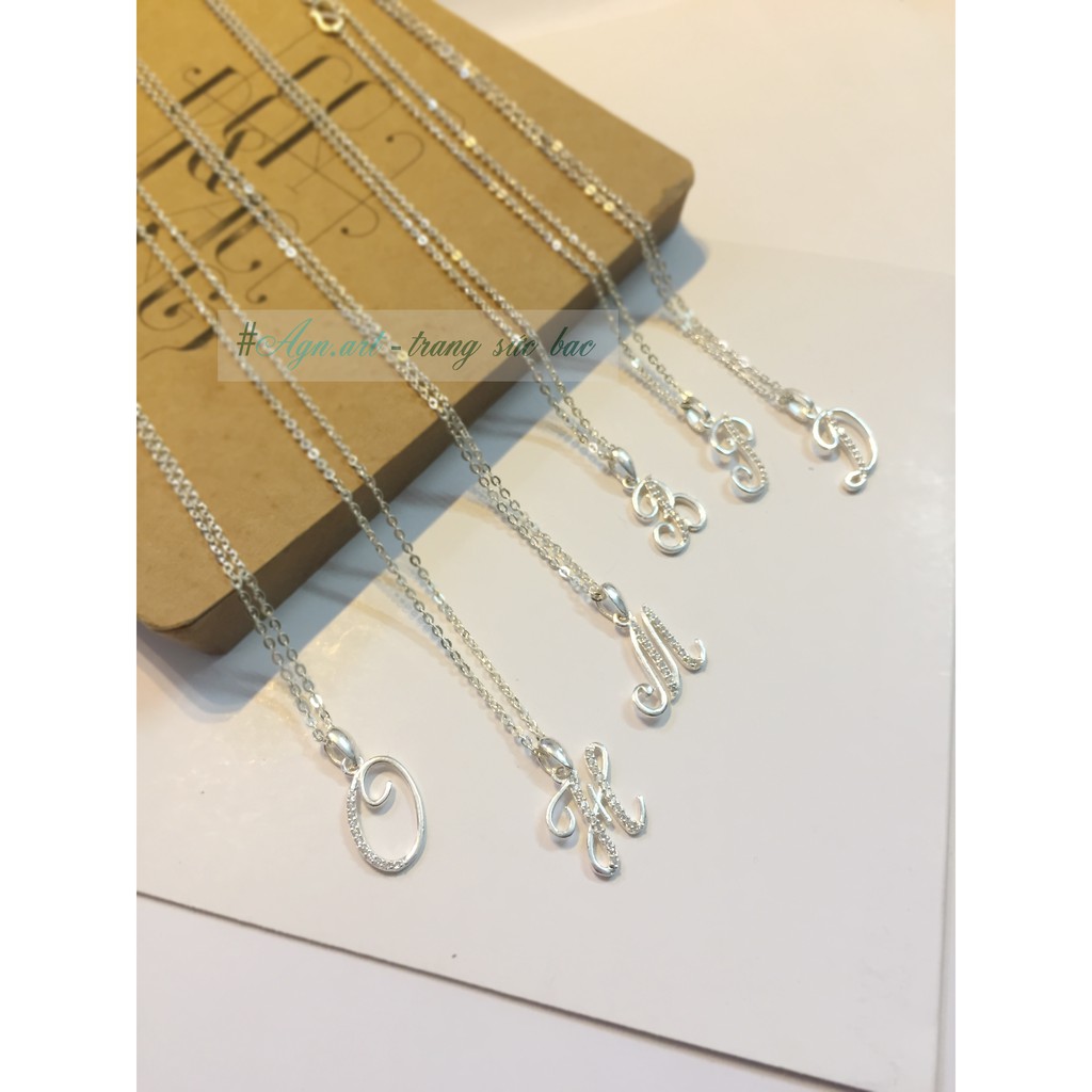 Dây cổ mặt chữ cái - Trang sức bạc Agn.art silver