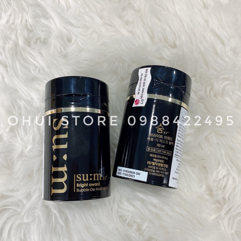 Mặt nạ sủi bọt thải độc chì sạch sâu Su:m 37 Black 50ml - Chính hãng có tem