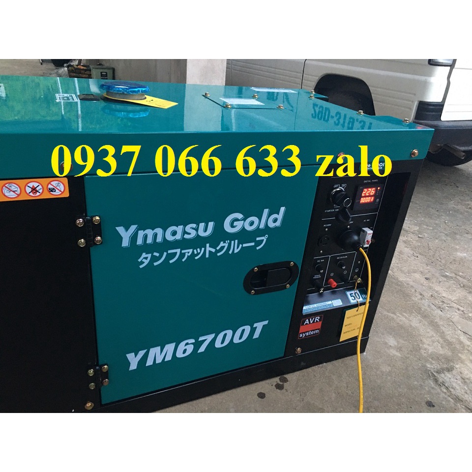 Máy phát điện 5kw YMASU 6700T GOLD Nhật Bản chạy dầu chống ồn ( đề nổ)