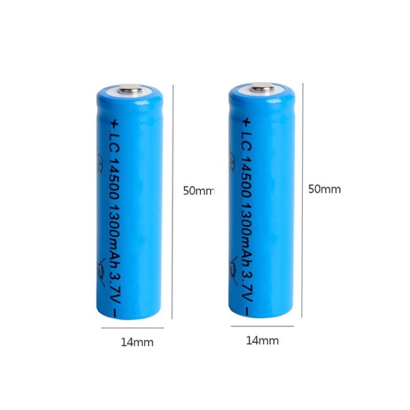 Pin sạc Lithium ion 14500  màu xanh nước biển