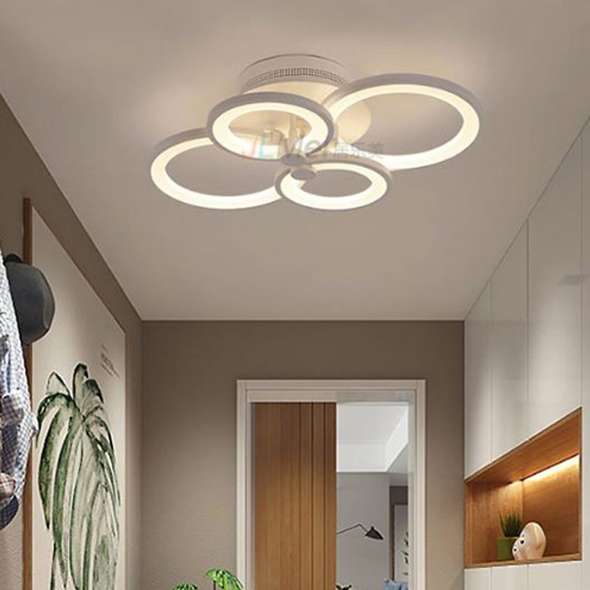 Đèn trần LED mâm MONSKY 3 màu ánh sáng 4 cánh có điểu khiển từ xa