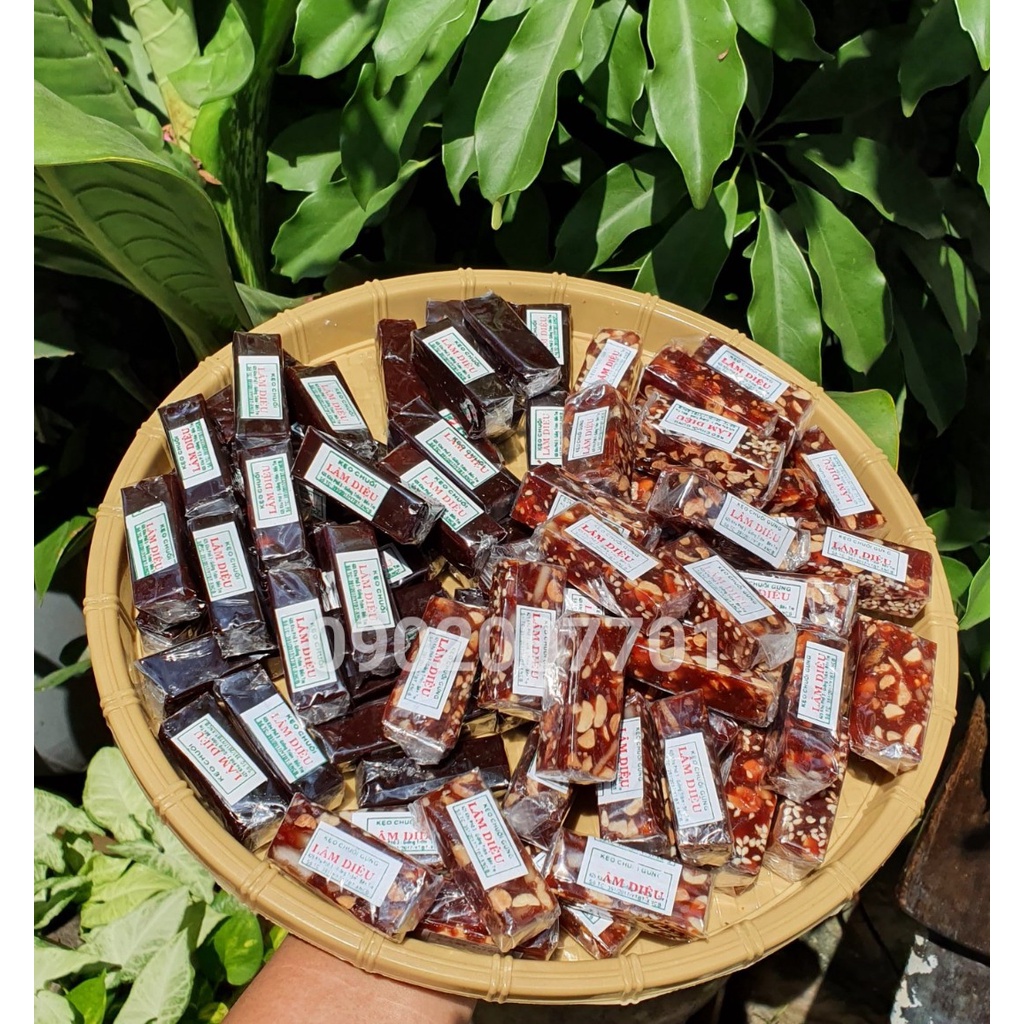 1 Kg Kẹo chuối tươi Mix 2 vị Đậu Mè + Chuối Tươi Thơm Ngon- Đặc Sản Bến Tre-tết-đồ ăn vặt