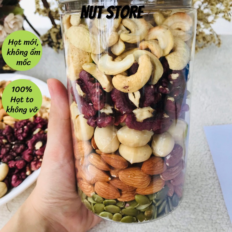 Hạt dinh dưỡng mix 5 loại ăn liền Nut Store 500g - ăn kiêng, cho bé, bà bầu