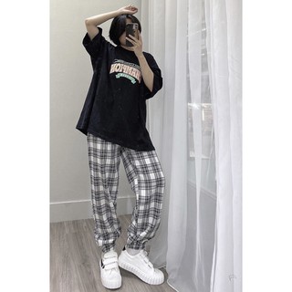 Quần jogger kẻ