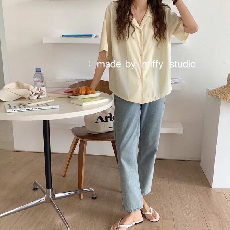 SƠ MI CỔ VEST CỘC TAY CHẤT SIÊU ĐẸP