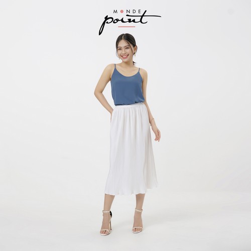 Chân váy Xếp Ply Monde Point MPWA0716410 màu Trắng