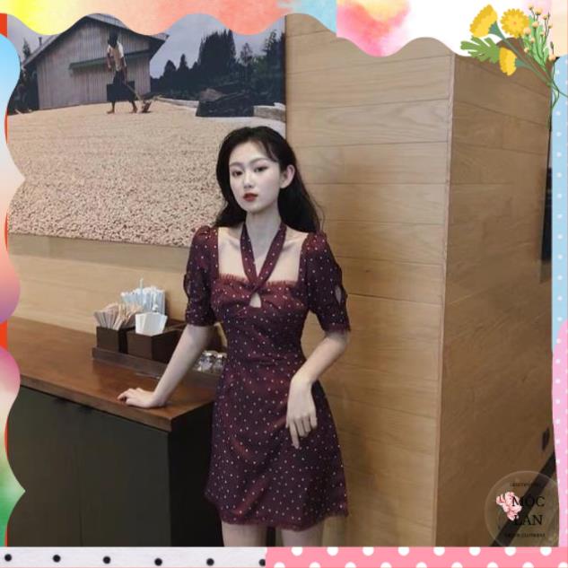 váy chấm bi màu đỏ sexy cho bạn nữ (order ML) kèm feeback