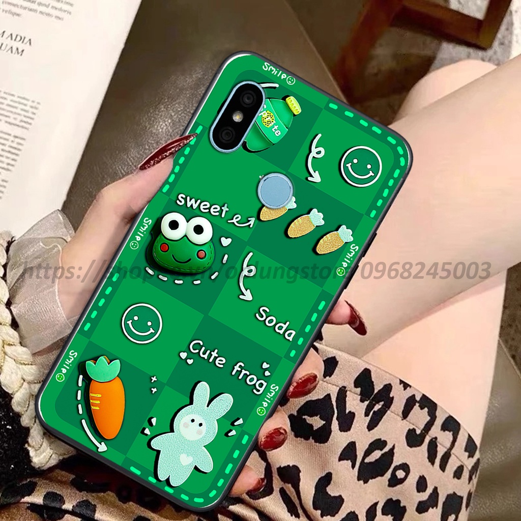 Ốp lưng Xiaomi Redmi Note 5-5Pro / 6-6Pro in hình 3D gấu cute cool ngầu giả nổi.