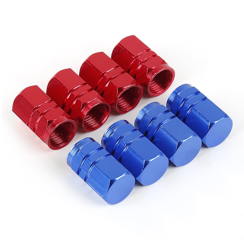 Bộ 4 Nắp Van Bánh Xe Hơi / Xe Máy / Xe Tải Bằng Nhôm Chống Bụi