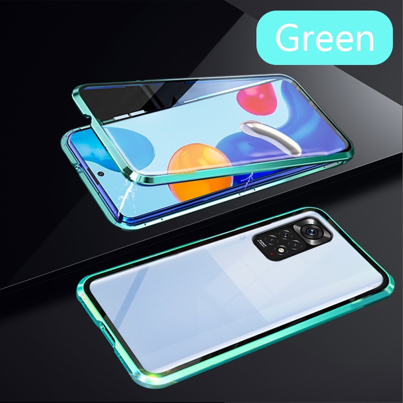Ốp Điện Thoại Kính Cường Lực Hai Mặt Cho Xiaomi Redmi Note 11 Pro 5G 11S Note11 10s 9s 9 Pro Note10 4G 5G Note9s Redmi10
