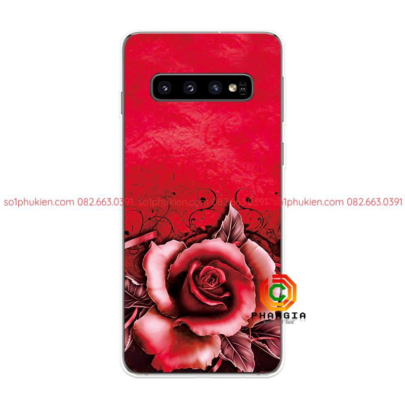 Ốp Lưng dẻo in hình đẹp Samsung Galaxy S9 S9+ S10 S10+ Plus S10e Lite Hoa hồng đẹp