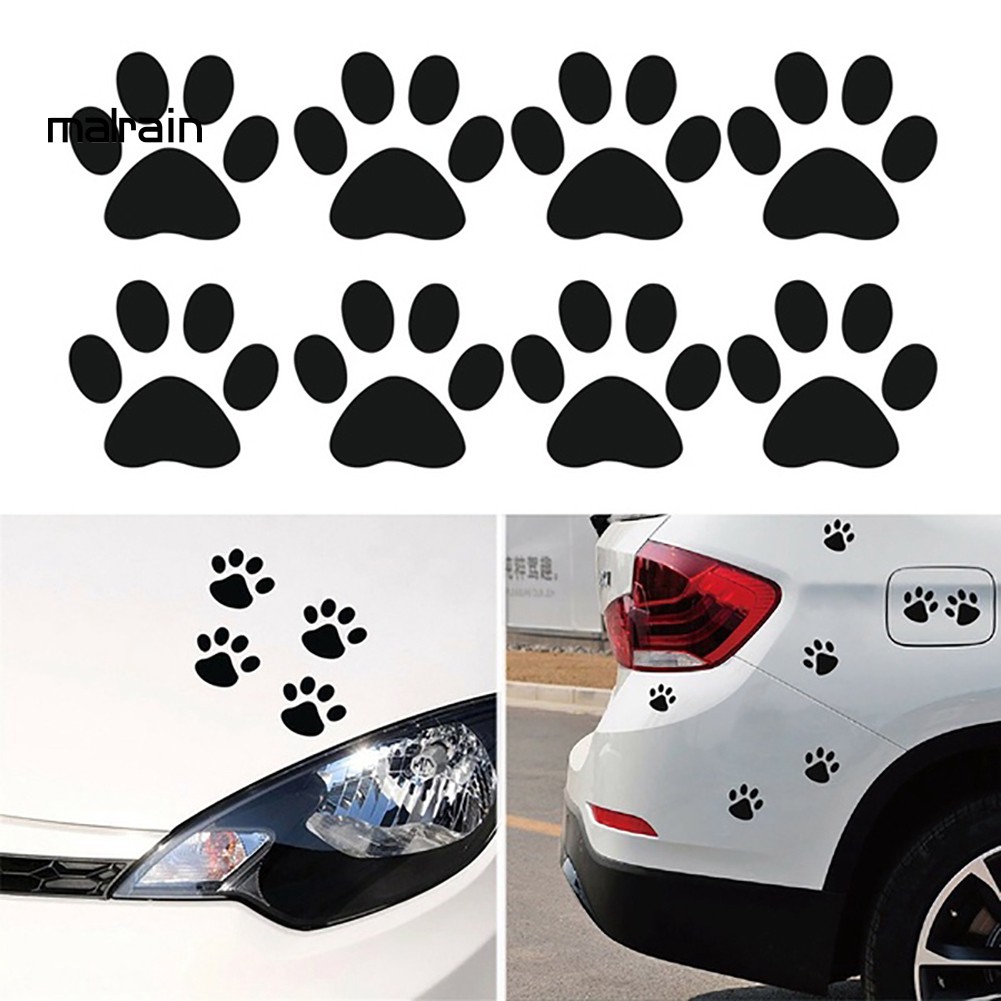 Giấy Dán Hình Dấu Chân Mèo Đáng Yêu Cho Xe Hơi