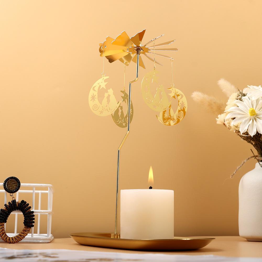 Giá Đỡ Nến ZAIJIE24|Phụ Kiện Trang Trí Tiệc Cưới Dạng Xoay Độc Đáo