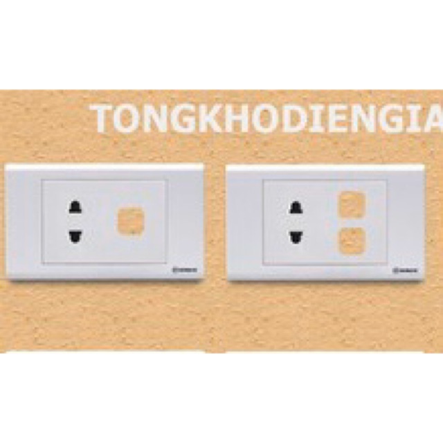 Ổ cắm đơn + 1 lỗ , 2 lỗ S18 sino