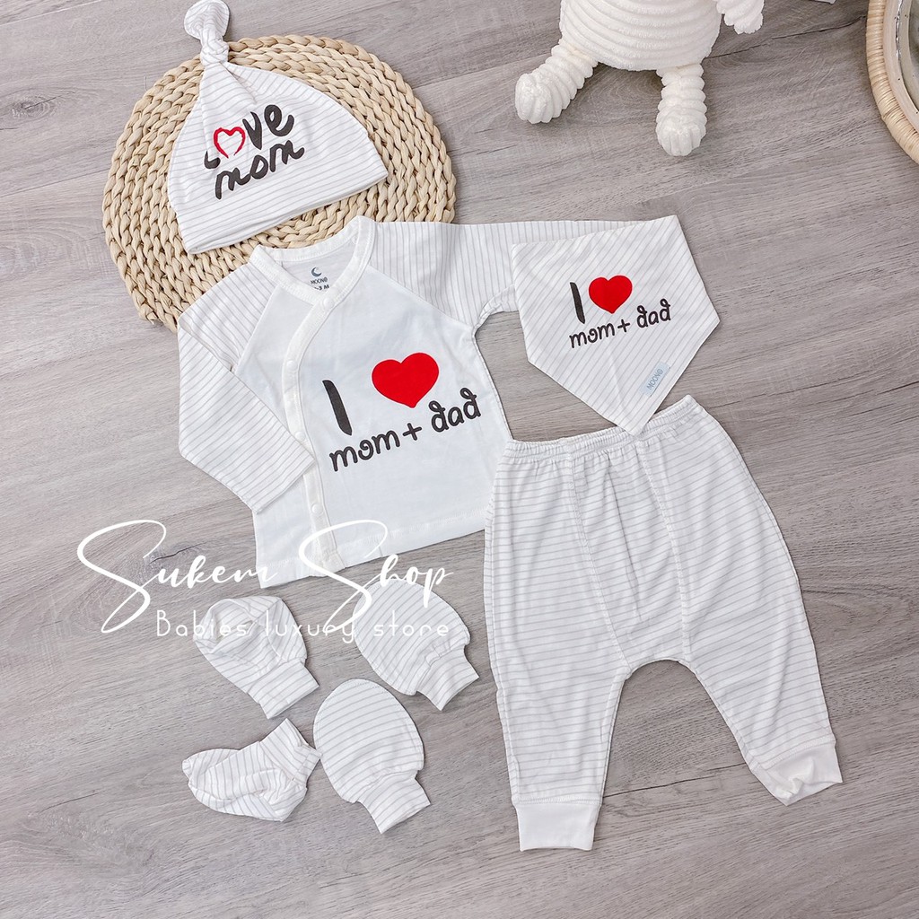 Set Sơ Sinh Moon Petit - Siêu Mềm, Thoáng - Cho Bé Sơ Sinh 0-3m