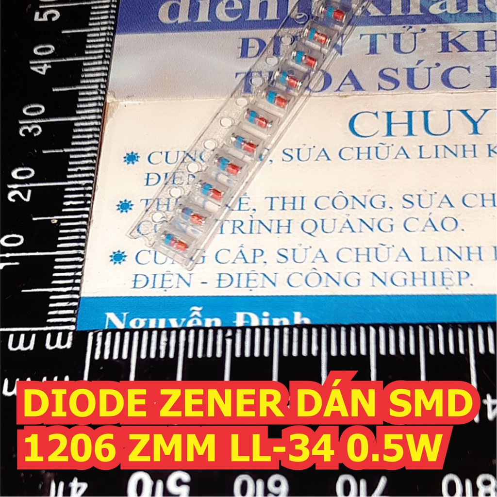 DIODE ZENER DÁN SMD ZMM LL-34 0.5W (50 con) kde1633