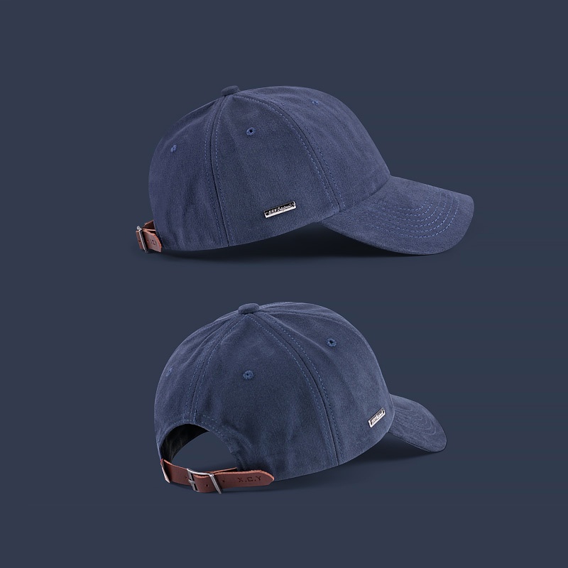 Mũ lưỡi trai mềm màu trơn đơn giản phong cách retro cổ điển