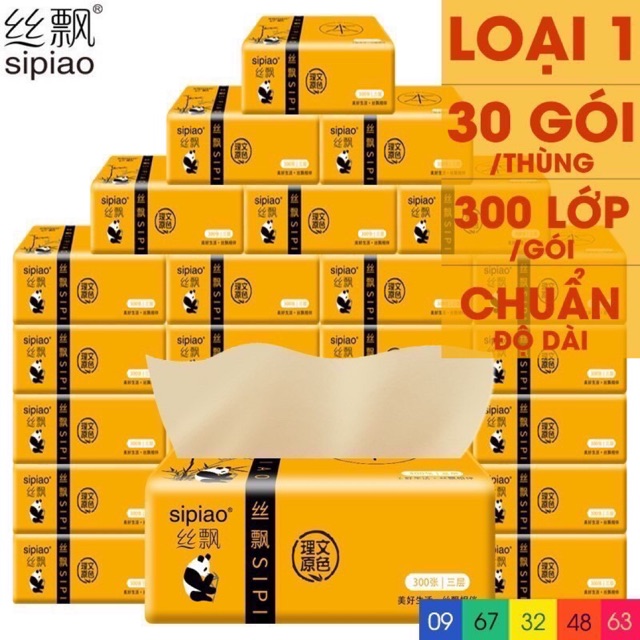 THÙNG 30 GÓI GIẤY ĂN GẤU TRÚC