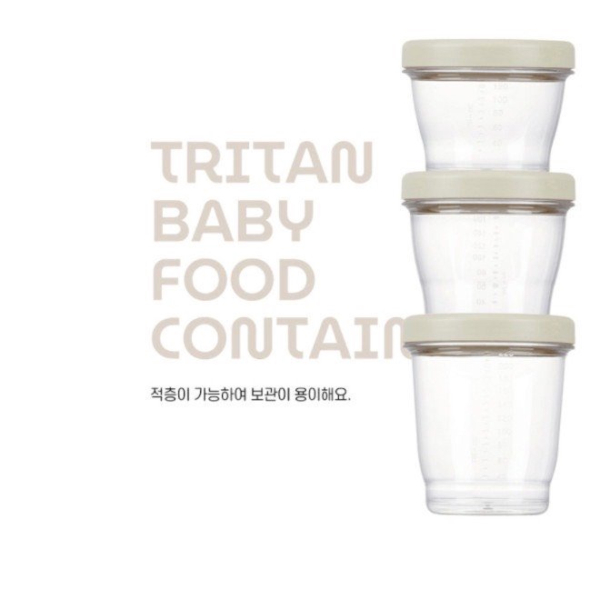 Hũ chia đồ ăn dặm ML Triran Baby Food Container - Made in Korea | Hộp trữ thức ăn, trữ sữa, chia nhỏ bữa ăn cho bé