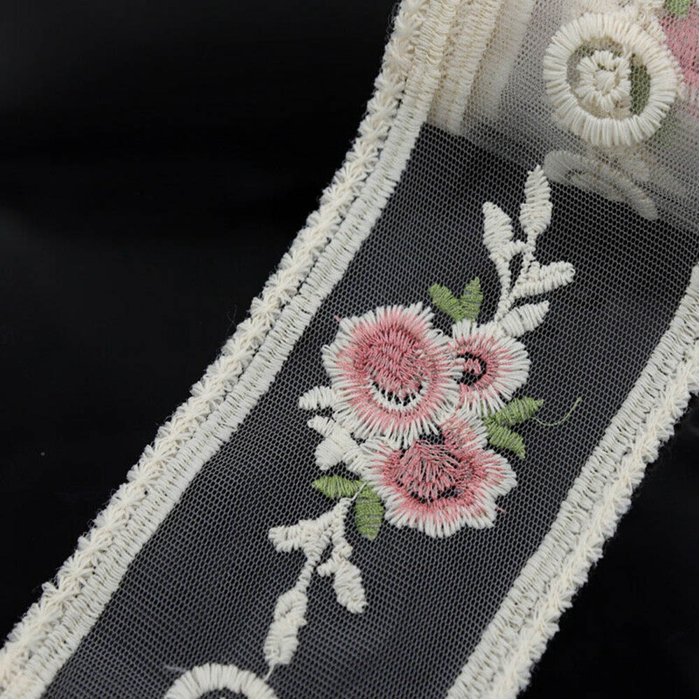 QQMALL Accessories Flowers White Floral Sewing Lace Ribbon