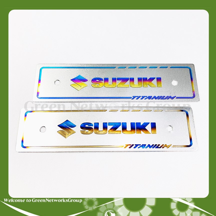 Bảng tên Titan khắc chữ Suzuki Greennetworks