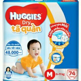 Tã quần huggies m74/l68/xl60/xxl54
