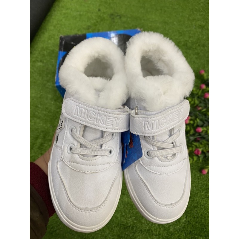 Giày lót lông cao cổ xuất dư Disney cho bé trai bé gái
