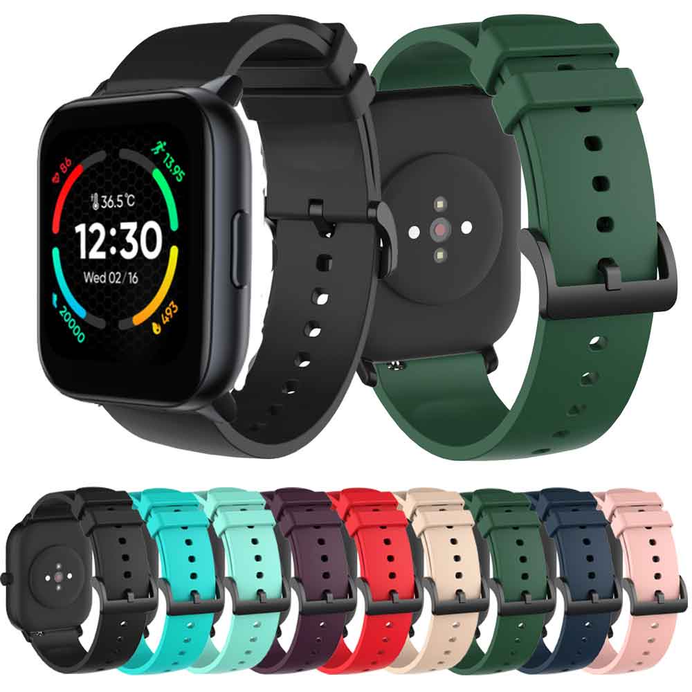 Dây Đeo Silicone 20mm Cho Đồng Hồ Realme Techlife Watch S100
