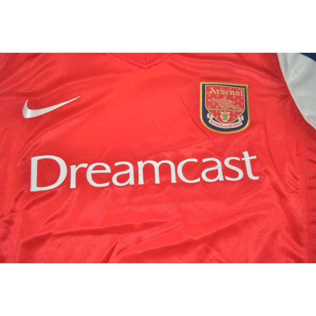 Áo Bóng Đá Màu Đỏ Đội Tuyển Arsenal 2000-01 Phong Cách Retro