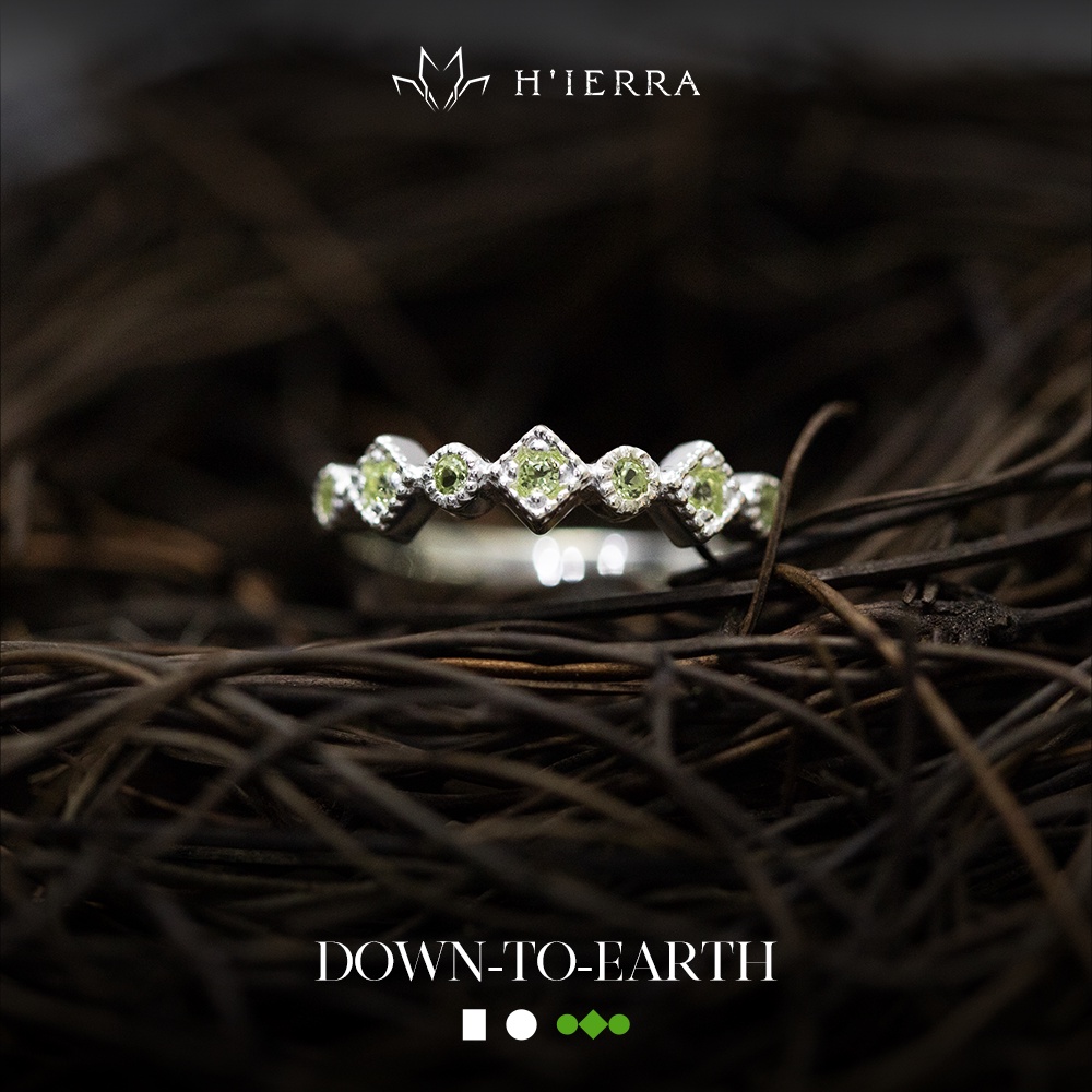 Nhẫn Bạc Nữ H'ierra Air Ring đai đá cao cấp | BST Down-To-Earth