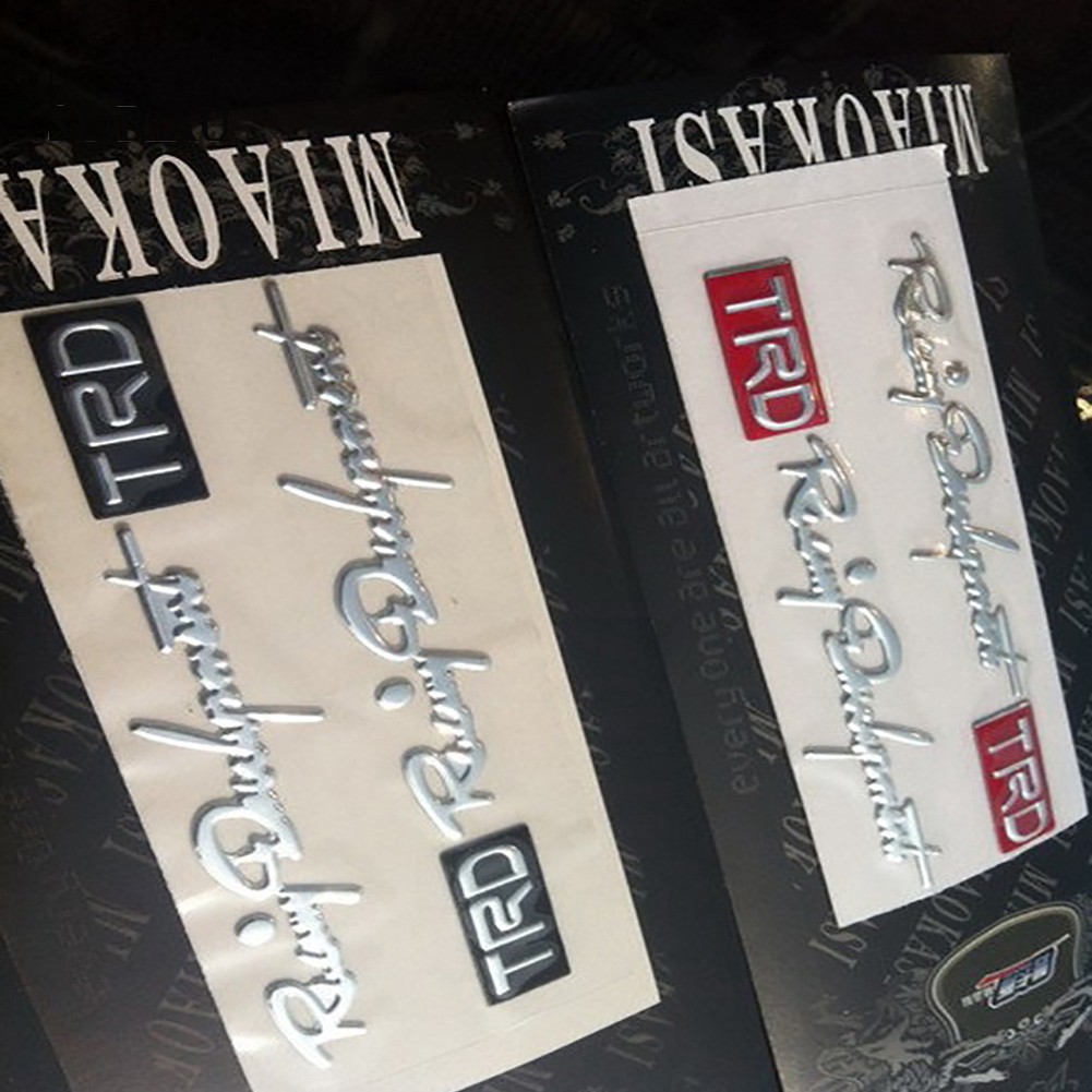 2 Miếng dán xe ô tô 3D trang trí thiết kế TRD Racing Department