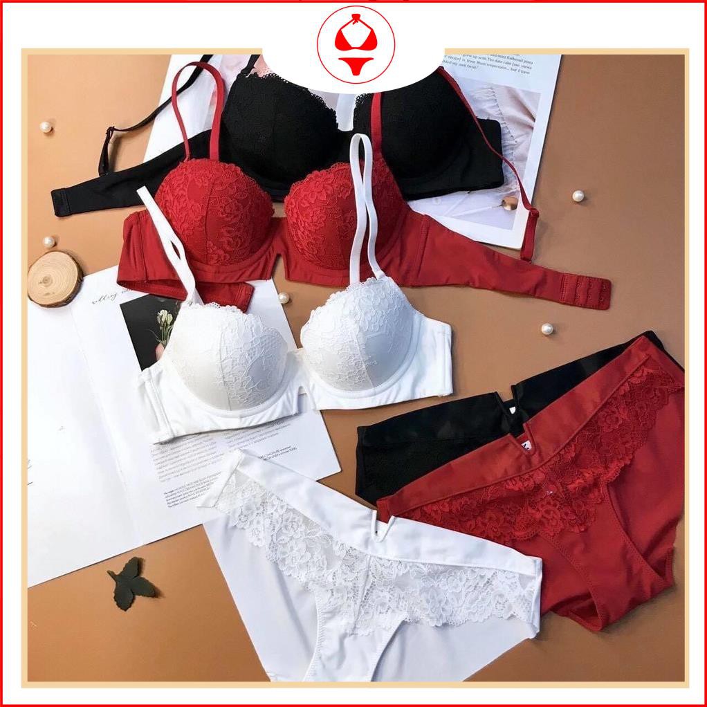 BỘ ĐỒ LÓT SIÊU NÂNG NGỰC ⚡ CÓ MÃ GIẢM GIÁ ⚡ set nội y tạo khe ,nâng ngực,phom quả ngang siêu xinh.