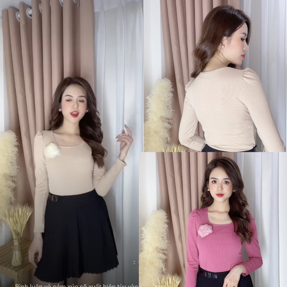 Áo len tăm cao cấp giá rẻ giữ nhiệt nữ có đủ các  size từ S đến xxl