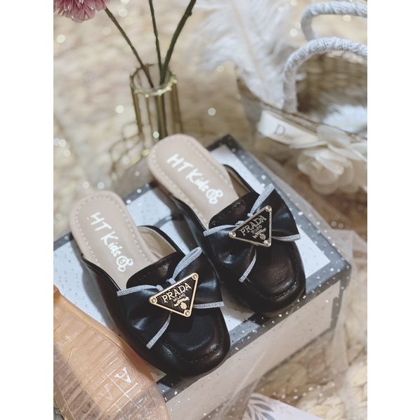 Dép sục sang chảnh da PU đế chắc chắn cho bé gái 2-10 tuổi