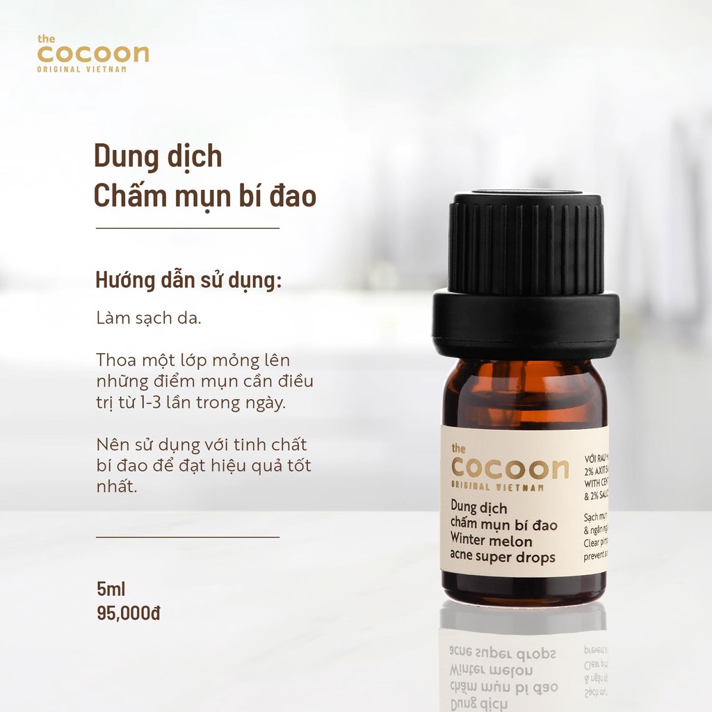 Dung Dịch Chấm Mụn Bí Đao Cocoon Sạch Mụn &amp; Ngăn Ngừa Mụn 5ml