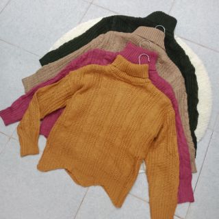 Áo len vặn thừng lượn sóng QC