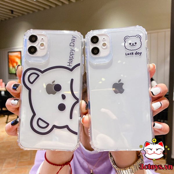 ốp điện thoại Tpu Mềm Chống Sốc Trong Suốt In Hình Gấu Line Cho Iphone 12 Mini 12 Pro 12 Promax 11 Pro Max X Xr 7 8 Xs Max 6 6s Plus