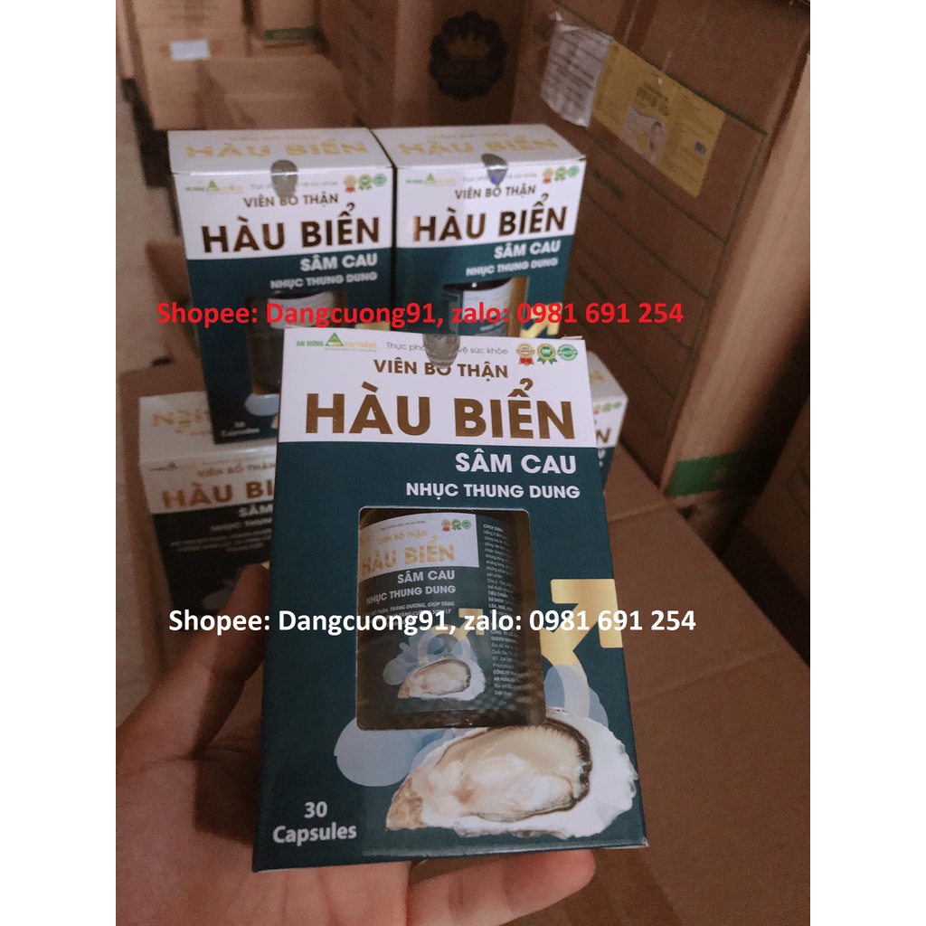 Viên Bổ Thận Hàu Biển Tinh Chất Sâm Cau, Ba Kích, Nhục Thung Dung-Bổ Thận Tráng Dương, Tăng Cường Sinh Lực (hộp 30 viên)