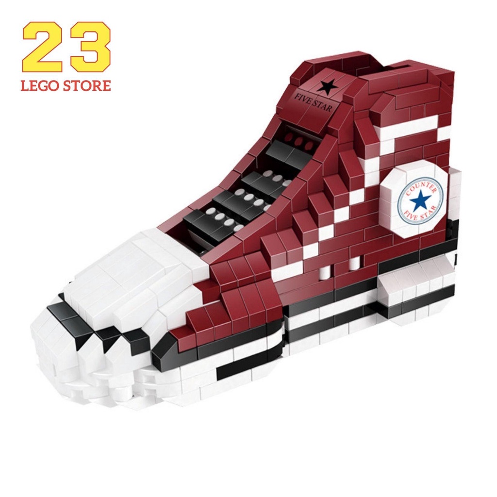 Bộ đồ chơi lắp ghép Giày thể thao Sneakers Converse mini cực ngầu, Đồ chơi lắp ráp giày Sneakers All Star