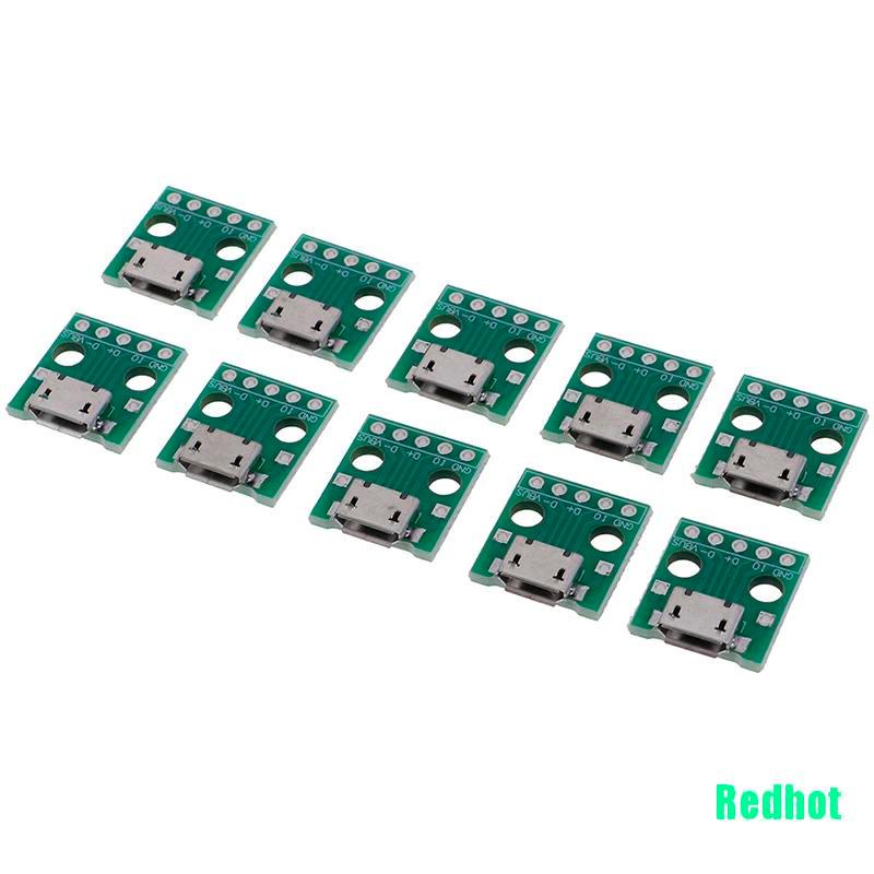 Set 10 Bảng Mạch Chuyển Đổi micro USB Sang DIP 5-Pin Chất Lượng Cao