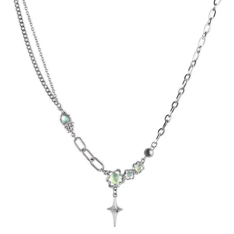 Vòng cổ Mặt Hình Ngôi Sao Đính Đá Zircon Sang Trọng Cho Nữ